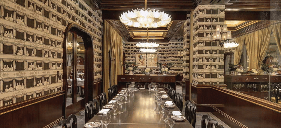 Carbone restaurant at Aria Las Vegas, offering a glamorous take on Italian-American cuisine.